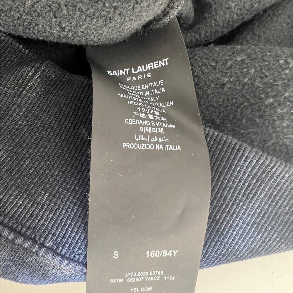 Saint Laurent Paris Tie Dye Logo Sweatshirt Blue Purple Cotton Size S - Picture 12 of 12